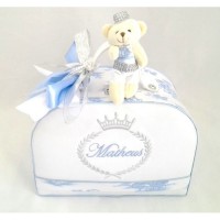 Bolsa M Toile Branco com Prata